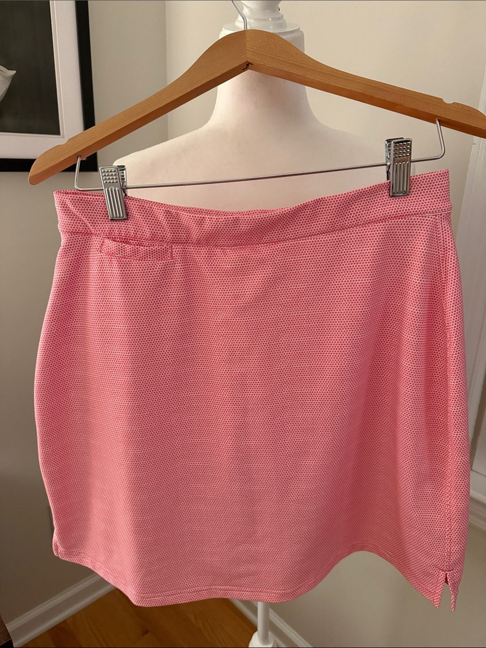 PETER MILLAR Pink White Dot Athletic Skort w/Pockets Size Small